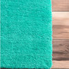 Hand-Tufted Ombre Shag Os02 Rug, Turquoise, 8'x10'