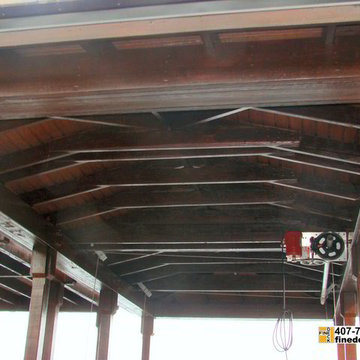 New Two Story Dock With Hip Roof Over a Boat Slip, Maitland FL.