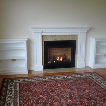 Built-In Mantel and Bookcases