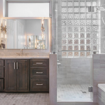A Builder-Grade Master Bathroom Gets A Modern Upgrade
