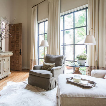 Bold, Organic Texture in Bellaire: Master Bedroom