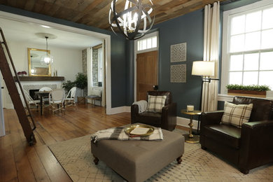 Inspiration for a farmhouse family room remodel in Baltimore