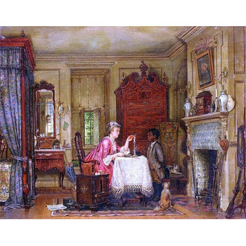 Edward Lamson Henry Drafting the Letter, 20"x25" Wall Decal