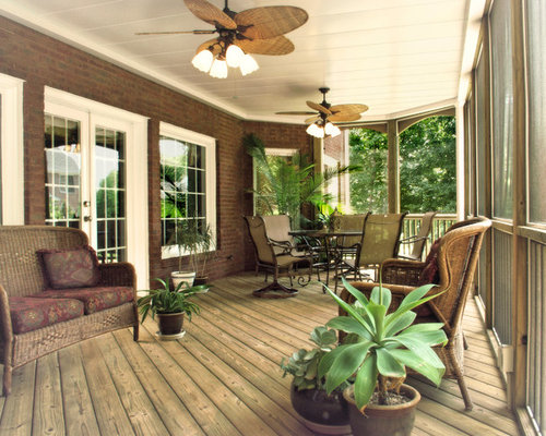 Ideas para terrazas | Diseños de porches cerrados de estilo de casa de