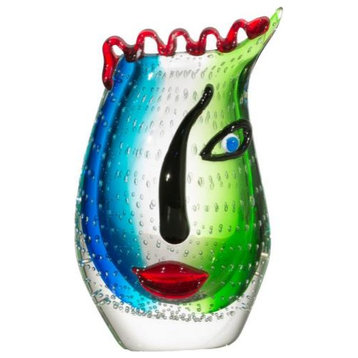 Dale Tiffany AV19229 Solange, 11.5" Hand Blown Art Glass Vase