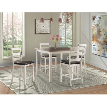 Kona Brown 5PC Counter Height Dining Set-Table & Four Chairs