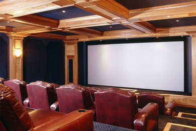 Inspiration for a home theater remodel in San Francisco