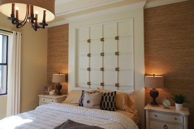 Example of a trendy bedroom design in Tampa