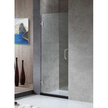 ANZZI Passion 30" x 72" Frameless Shower Door, Brushed Nickel