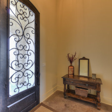 Beautiful Entry with Wrought Iron door