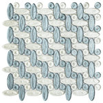 Unique Design Solutions - 11.51"x11.51" Elyptic Basketweave Imagination Mosaic, Set Of 4, Haiku - 1 sq ft/sheet - Sold in sets of 4