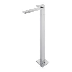 Square Freestanding Chrome Bath Mixer by Meir MB05-C - Bathtubs