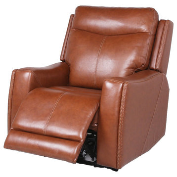 Steve Silver Natalia Power Recliner In Caramel Leather Finish NT850CC