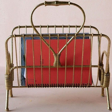 Gold Metal Magazine Rack