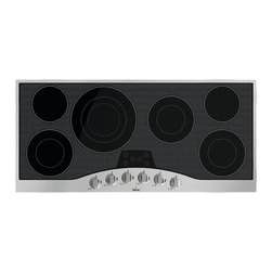 Viking 3 Series 45" Electric Cooktop, Stainless With Black Glass | RVEC3456BSB - Cooktops
