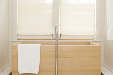 Example of a zen freestanding bathtub design in Other