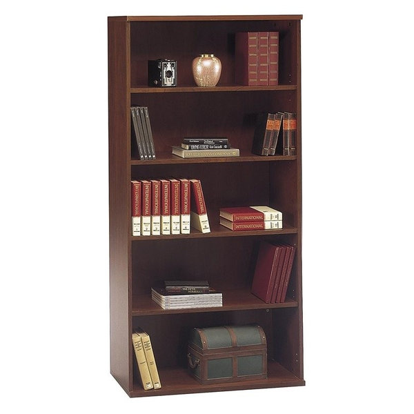 Bush Series C Collection 36" 5-Shelf Bookcase, Hansen Cherry