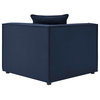 Saybrook Outdoor Patio Upholstered 8-Piece Sectional Sofa, Navy