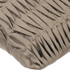 Gray Decorative Euro shams 26"x26" Suede Fabric, Stone Gray Wind Folds