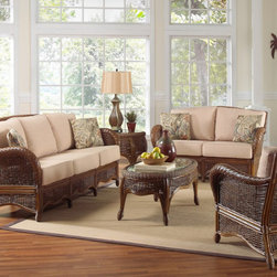 Hospitality Rattan Turks Bay Deep Seating Sofa Group - Sofas