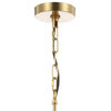 Colin 3-Light 22" Adjustable Iron LED Chandelier, Brass Gold by JONATHAN Y