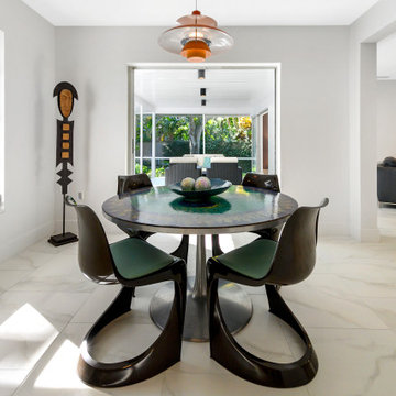 Mid-Century Modern Dining Area Staging — Siesta Key, Sarasota