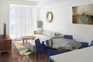 Mid-sized minimalist home design photo in Toronto