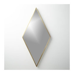 diamond brass 21.75"x45" wall mirror | CB2 - Mirrors