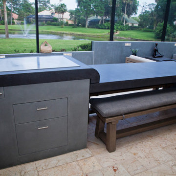 teppanyaki outdoor kitchen island