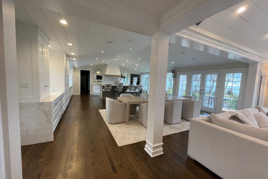 Inspiration for a contemporary living room remodel in Milwaukee