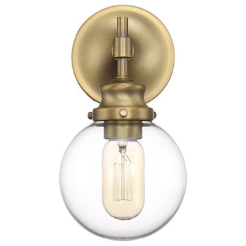 1-Light Wall Sconce in Natural Brass (M90024NB)
