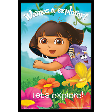 Dora Explore Poster, Black Framed Version