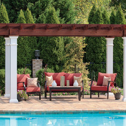 Artisan Vinyl & Cedar Pergola - Pergolas