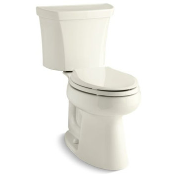 Kohler Highline 2-Piece Elongated 1.28 GPF Toilet w/ Right-Hand Lever, Biscuit