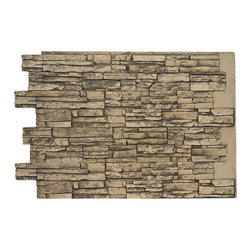 ALPINE FAUX DEEP STACKED STONE- 36"H x 48"W - Wall Panels
