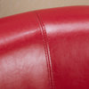 GDF Studio Corley Red Leather Swivel Club Chair