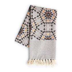 Honeycomb Throw - Grey - Throws