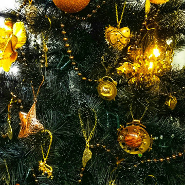 Steampunk christmas black and copper