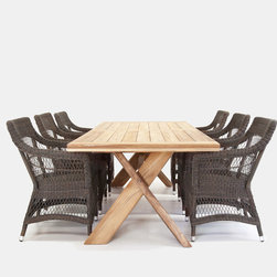 Wintons Teak Knox Dining Set - Outdoor Dining Sets