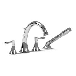 Riobel Edge ED12 4-Piece Roman Tub Filler - Tub And Shower Faucet Sets