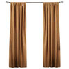Taupe Tab Top  Velvet Curtain / Drape / Panel   - 60W x 120L - Piece