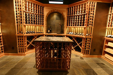 Elegant wine cellar photo in Cleveland