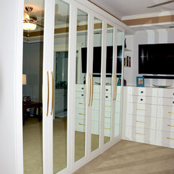 White Built-In Closet Unit - Storage Cabinets