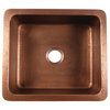Lange Copper 25" Single Bowl Farmhouse Apron Front Undermount Kitchen Sink