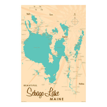 Lakebound Sebago Lake Maine Art Print, 12"x18"