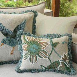 Blossom Blue Cotton Cushion Cover - Pillowcases And Shams