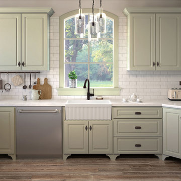 30" Victoria Fluted Fireclay Kitchen Sink