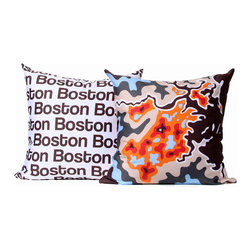 Boston map pillow - Decorative Pillows