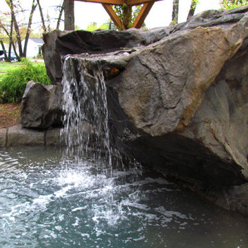 Backyard Water Features NH, Waterfalls NH, Grottoes NH. Outdoor Living Systems -