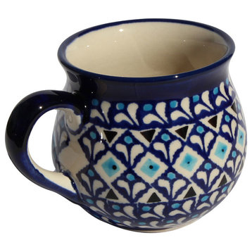 Polish Pottery Mug 12 oz., Pattern Number: 217a